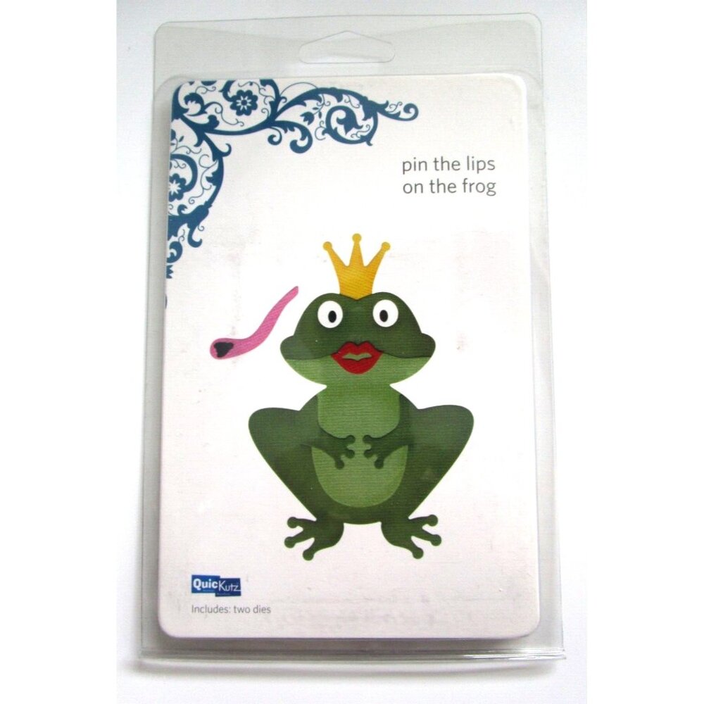 QuicKutz "Pin the Lips on the  Frog"- 2 Die Cuts "REV 0163D Revolution Die" 2008